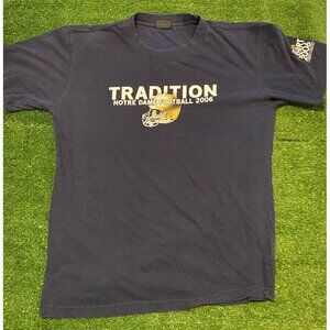 Notre Dame Fighting irish shirt mens large blue gold y2K football unisex 13